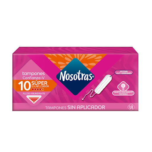 TAMPONES S/APLICADOR FLUJO ABUNDANTE X 10 NOSOTRAS